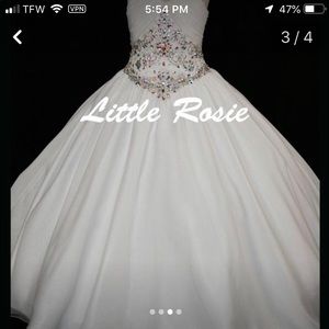 Little rosie size 10 girls unaltered pageant dress